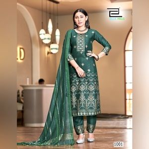 Art Silk Reception Pant Style Sui